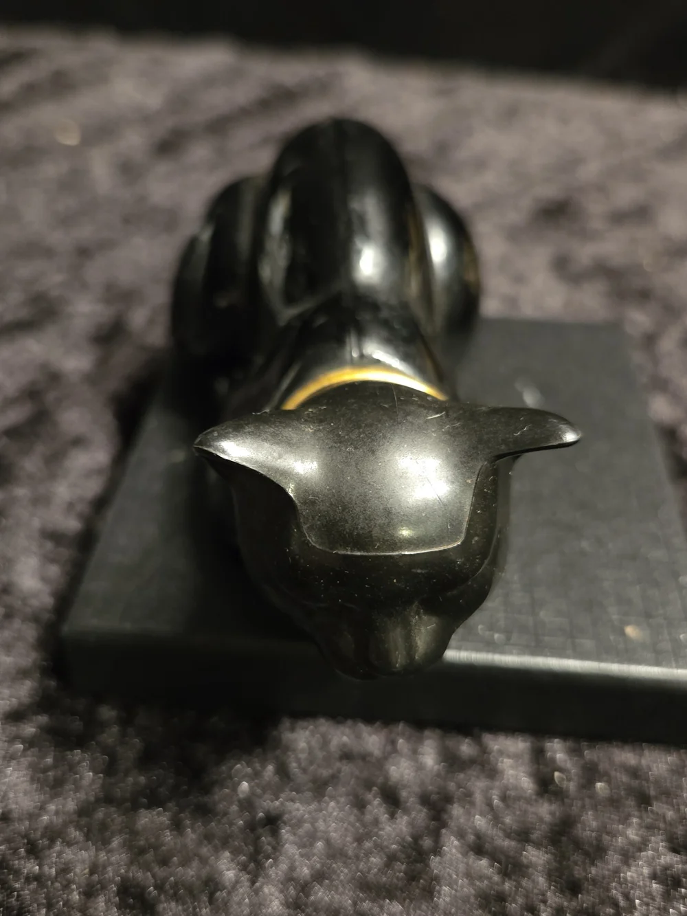 Vintage Avon Glass Black Cat Bottle Full Here's My Heart
